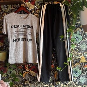 Nike Track Pants with graphic tee